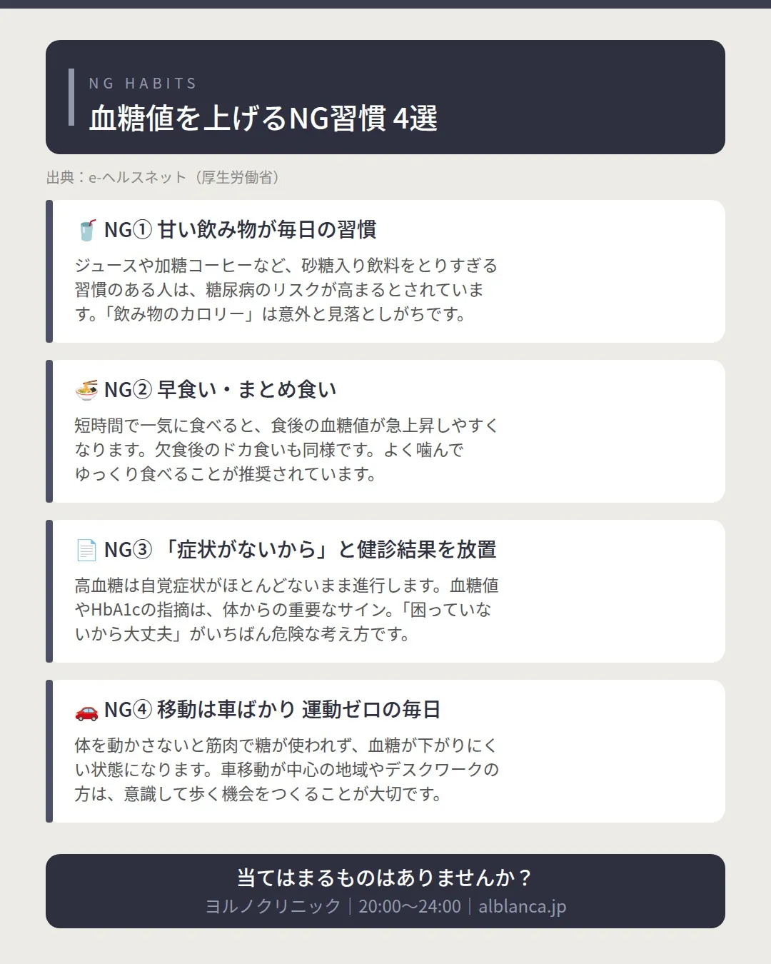 🌙 その血糖値、放置していませんか？